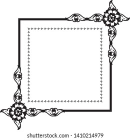 Vector illustration various flower frame for decoration of greeting card