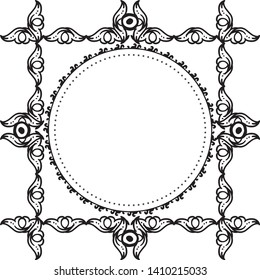 Vector illustration various flower frame for decoration of greeting card