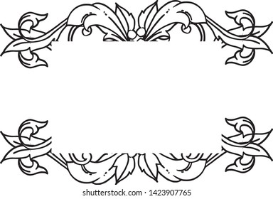 Vector illustration various flower frame for decoration art of style modern