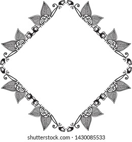 Vector illustration various flower frame for decoration banner