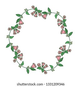 Vector illustration various forms of leaf flower frame variations hand drawn