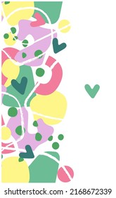 Vector illustration. Various geometric shapes. Geometric abstraction. Template for postcard, Poster