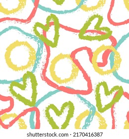 Vector illustration. Various geometric shapes. Geometric abstraction. Pattern. Light background, wallpaper