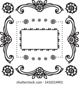 Vector illustration various greeting card with flower frame