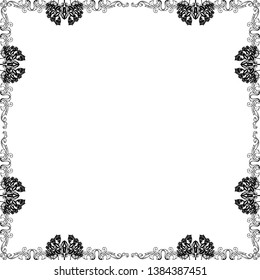 Vector illustration various invitation card with flower frame hand drawn