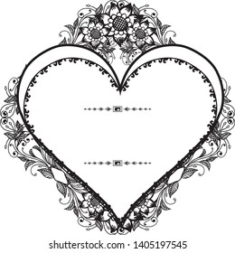 Vector illustration various invitation card with design flower frame hand drawn