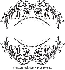 Vector illustration various invitation card with design flower frame hand drawn
