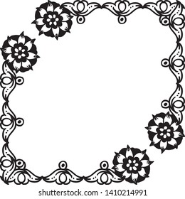 Vector illustration various invitation card with design wreath frame