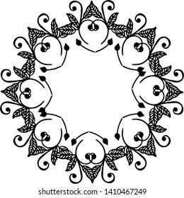 Vector illustration various invitation card with beautiful wreath frame style