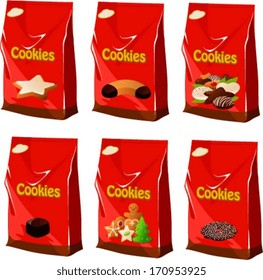 Vector illustration of various kinds of german christmas cookies.