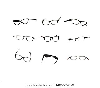 vector illustration. various kinds of glasses.