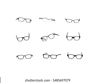 vector illustration. various kinds of glasses.