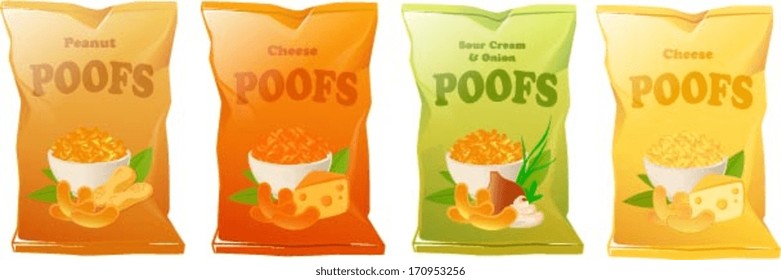Vector illustration of various kinds of poofs.