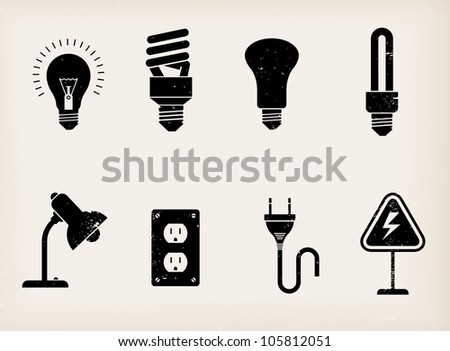 Vector illustration of various lamps