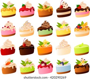 Set Traditional Italian Desserts Sweets Cookies Stock Vector (Royalty ...