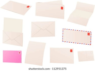 Vector illustration of various letters.