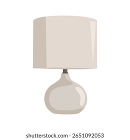 Ilustración vectorial de varias lámparas de mesa modernas con bases de cerámica y madera. Ideal para diseño de interiores, conceptos de iluminación, catálogos de muebles o proyectos de decoración del hogar.