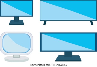 vector illustration of various monitors and screens