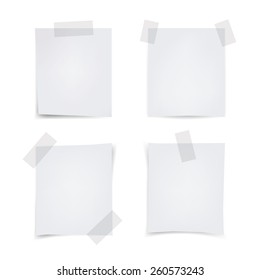 Vector Illustration of Various Note Papers