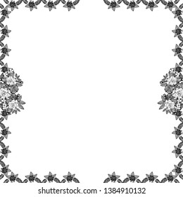 Vector illustration various pattern with flower frame