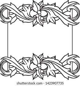 Vector illustration various pattern flower frame with template wallpaper