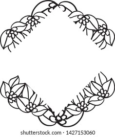 Vector illustration various pattern flower frame for beautiful art