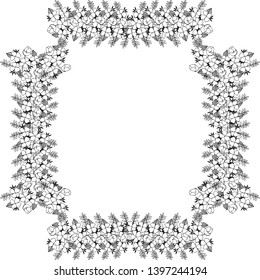 Vector illustration various pattern for wreath frame