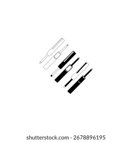 Vector Illustration of Various Pen Nibs and Pen Styles