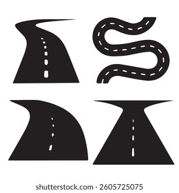 Vector Illustration of Various Road Sections icon.