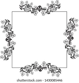Vector illustration various shape of card with modern flower frame