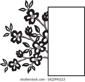 Vector illustration various shape flower frame for invitation card