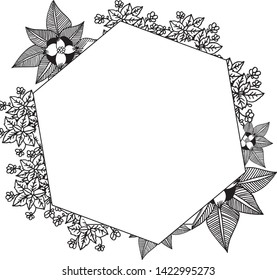 Vector illustration various shape of flower frame with modern style