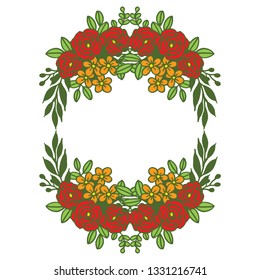 Vector illustration various shapes of rose frames hand drawn