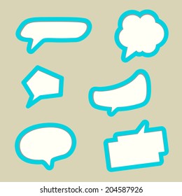 Vector Illustration of Various Speech Balloons