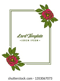 Vector illustration various style flower frame for invitation card template design