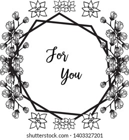 Vector illustration various style for you with wreath frame