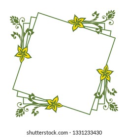 Vector illustration various styles of flower frames for write welcome hand drawn
