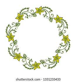 Vector illustration various styles of flower frames for write welcome hand drawn