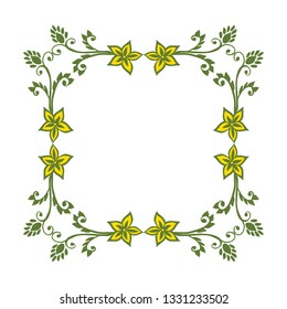 Vector illustration various styles of flower frames for write welcome hand drawn