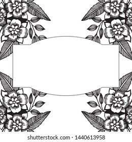 Vector illustration various texture of flower frame for style of card