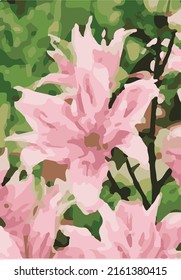 vector illustration of various types of flowers a combination of art and God's creatures which will be even more beautiful when associated with other objects