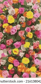 vector illustration of various types of flowers a combination of art and God's creatures which will be even more beautiful when associated with other objects