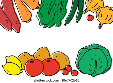 Ilustración vectorial de diversas hortalizas