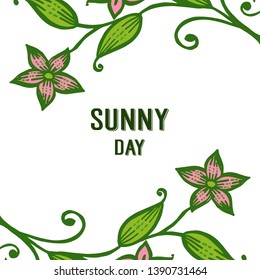 Vector illustration various wreath frame for ornate sunny day