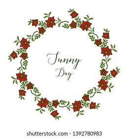 Vector illustration various wreath frame for invitation sunny day