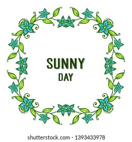 Vector illustration various wreath frame for card sunny day hand drawn