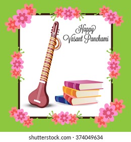 Vector Illustration for Vasant Panchami background.