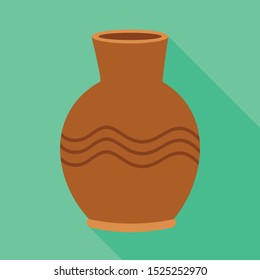 Vector illustration of vase and clay sign. Web element of vase and ceramic vector icon for stock.