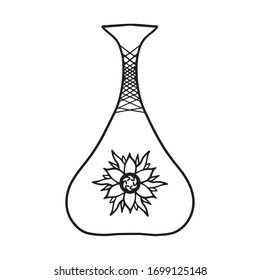Vektorillustration-Illustration von Vase-Grafikdesign, Kunstobjektflasche, Symbol