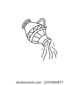 vector illustration of a vase with water